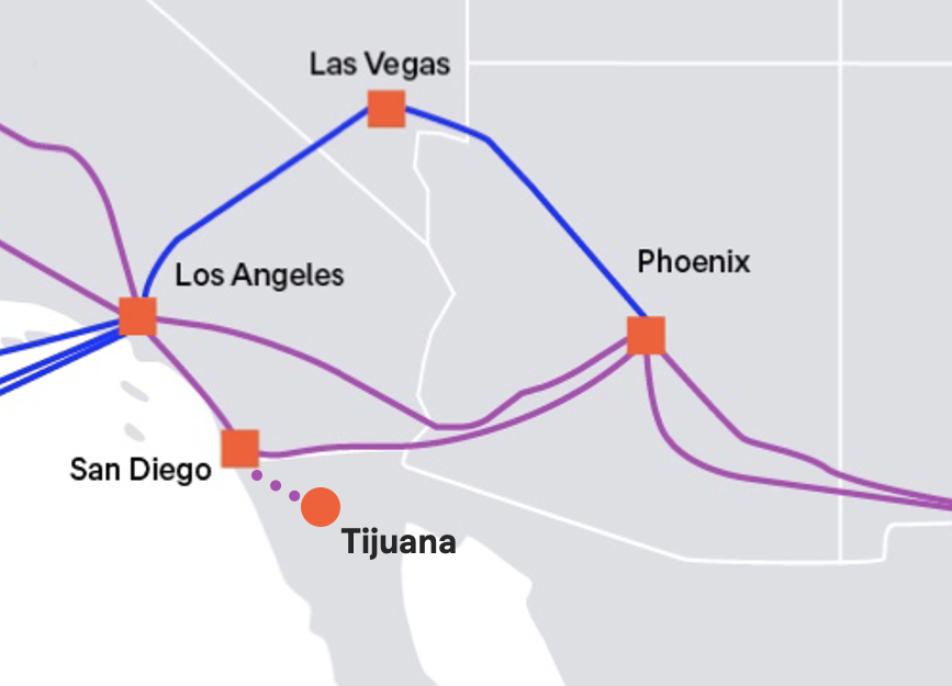 New routes Tijuana